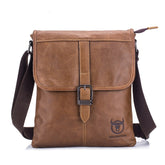 BUFF CAPTAIN 034 Men Leather Shoulder Bag Sports Outdoor First-Layer Cowhide Bag